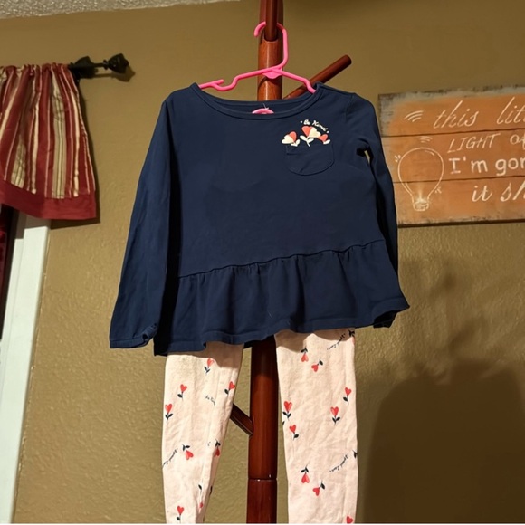 Carter’s Long Sleeve Top with Heart Design set - Picture 2 of 4